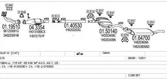 MTS C380167002970 Exhaust System